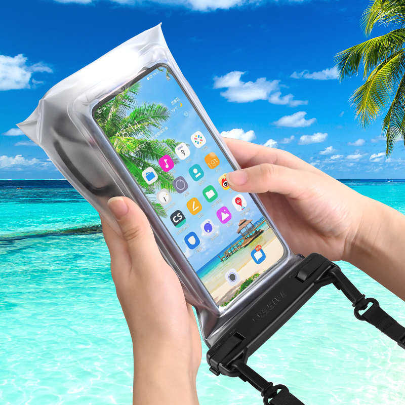 MOBILE PHONE WATERPROOF BAG TOUCH SCREEN FLOATING DRIFTING SWIMMING BAG SEALED 7.4 INCH LARGE CAPACITY UNIVERSAL TAKEAWAY PHONE CASE