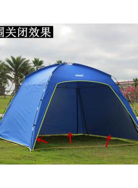 凉棚防晒防雨户外遮阳棚超大沙滩帐篷多人天幕烧烤棚钓鱼帐篷包邮