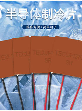 TECu1-24104 纯紫铜制冷片制冷器24V快速导热致冷芯片40*40*1.9MM