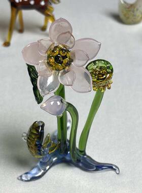 仿真绿植盆栽淄博琉璃豆芽多肉荷花小摆件仙人掌办公桌卧室装饰品