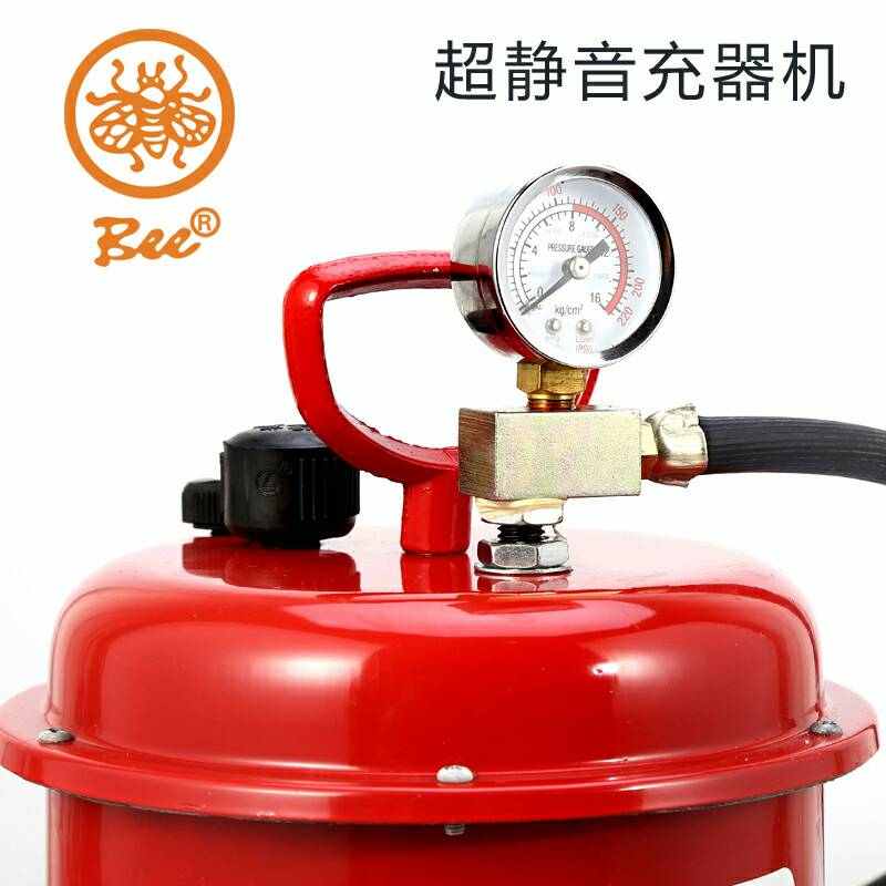 蜜蜂牌静音充气泵220V足蓝球气球充气机电动自行车汽车打气泵包