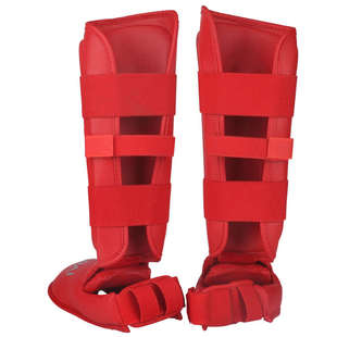 竞派空手道护腿连脚护脚套护臂护脚空手道护具跆拳道护腿护臂套装