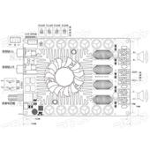 大功率数字功放 2X160W立体声BTL220W单声道 TDA7498E 数字功放板