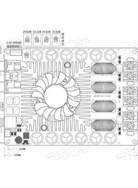 TDA7498E 数字功放板 2X160W立体声BTL220W单声道 大功率数字功放