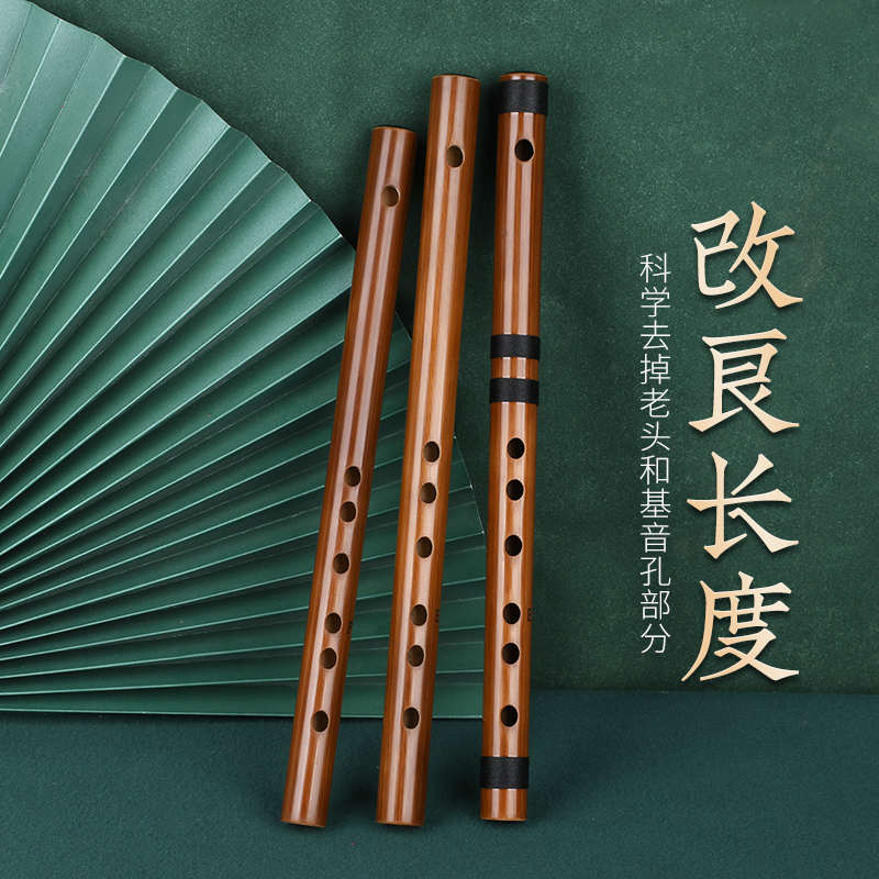 初学苦竹笛子古风零基础F调儿童G横笛入门无膜短笛冷门随身小乐