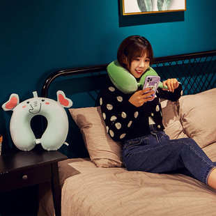 记忆棉U型颈枕护颈脖子汽车用卡通可爱旅行便携U形枕头颈椎靠枕女