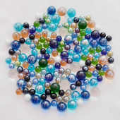 包邮 彩色1.4 1.6 2.2 2.5厘米4个规格玻璃珠玻璃弹珠玻璃球圆珠