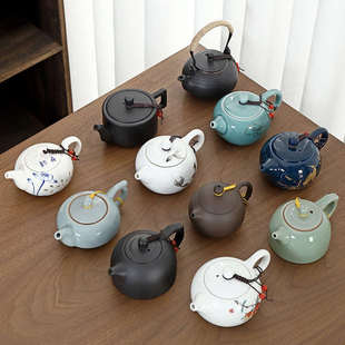 功夫茶具泡茶器单壶个人快客杯一壶二 办公家用陶瓷茶壶茶杯套装