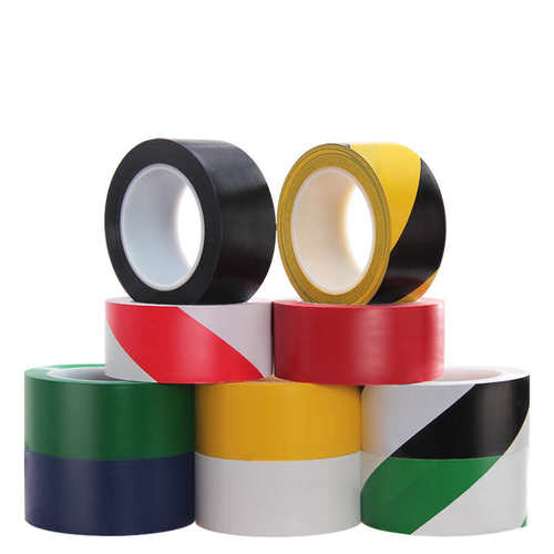 黑黄警示胶带地板贴地标识斑马警戒划线警示消防通道彩色5S定位