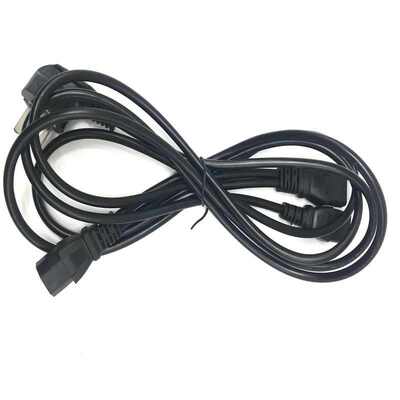 1分3一出三电脑连接线一拖三国标品字三孔显示器电源线主机一分三