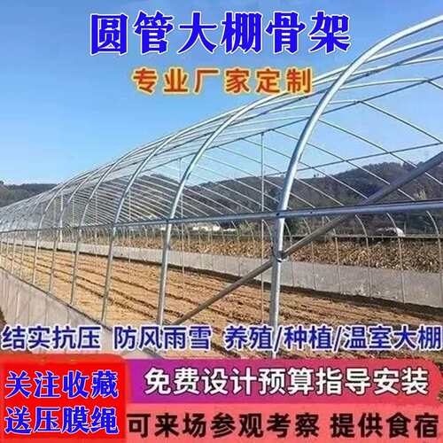 养殖大棚全套大棚钢管骨架蔬菜种植棚养鸡牛棚养猪大棚拱架支架