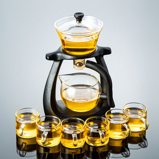 懒人泡茶神器功夫茶具套装茶壶泡茶家用玻璃全自动磁吸泡茶壶茶杯