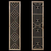 仿古门窗实木花格中式 镂空窗户木格雕花门隔断屏风吊顶背景墙挂落