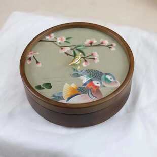 零食果盒糖果蓋蘇繡茶桌分格帶干高端過年慶典會客結(jié)婚瓜子小吃