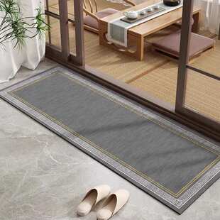 阳台门口地垫新中式户外庭院进门垫客厅长条吸水防滑耐脏家用脚垫