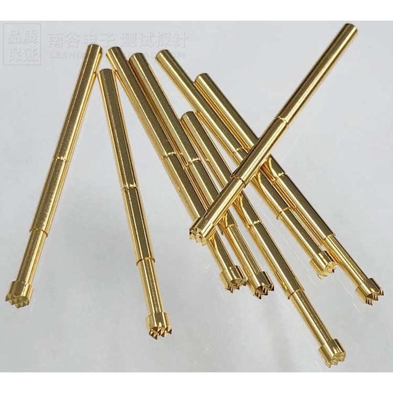 SK4测试探针 P125HPA125H 镀金25mm九齿梅花头 弹簧针 针套