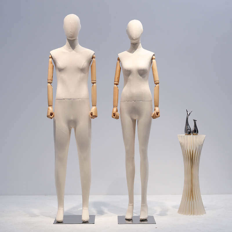 服装店高档模特道具展示架男半身橱窗人台假人偶全身包布人体模型