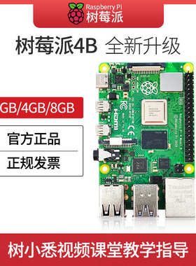 Raspberry Pi树莓派 4b开发板8g主板python套件编程3b linux
