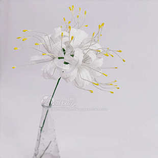 彼岸花曼珠沙华纸藤材料包 仿真花 纸花 10朵 DIY手工制作纸艺