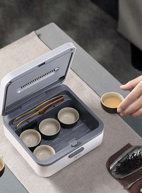 福也茶杯迷你消毒盒办公室小型功夫茶杯茶具消毒柜台式消毒机家用