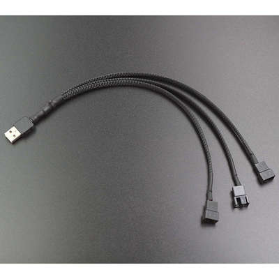 USB转4Pin 风扇外接USB供电 USB转风扇转接线 3/4针风扇接USB供电