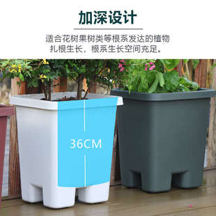 花盆花箱户外种植箱长方形加深阳台种菜盆大型花槽架种葡萄果树盆