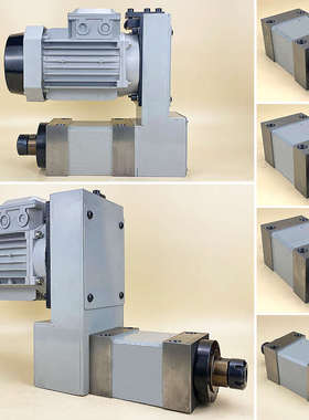镗铣钻磨机床动力头2号BT30 ER25 ER32 莫氏MT3型主轴头电机组合