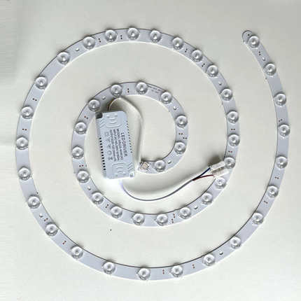 led吸顶灯灯板灯盘圆形替换灯芯灯带灯条风扇灯三色变光新疆包邮