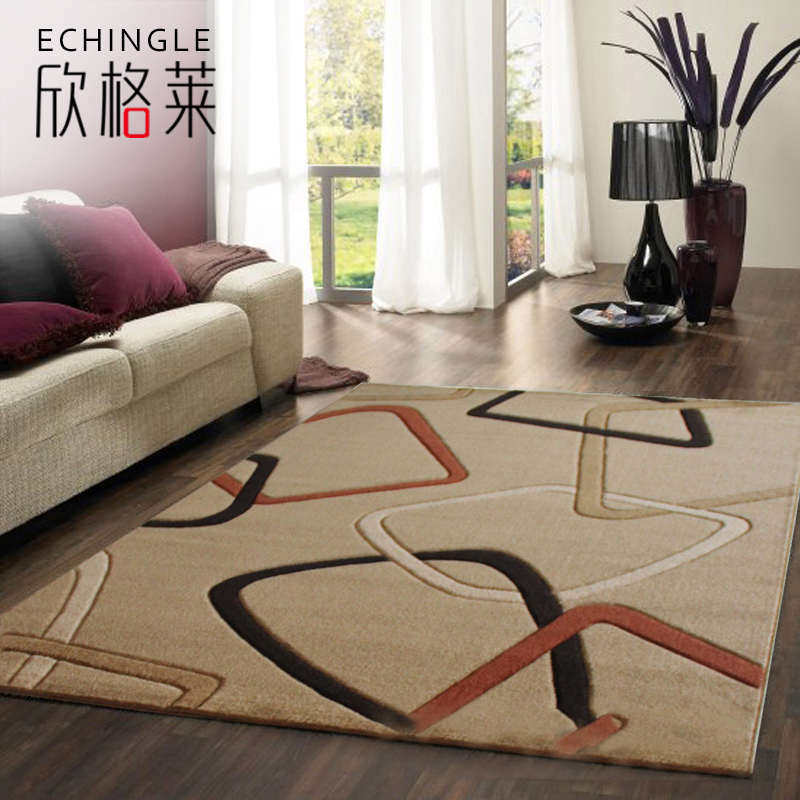 简约现代长方形地毯客厅茶几床边可地毯毯手田园洗房间毯欧式卧室