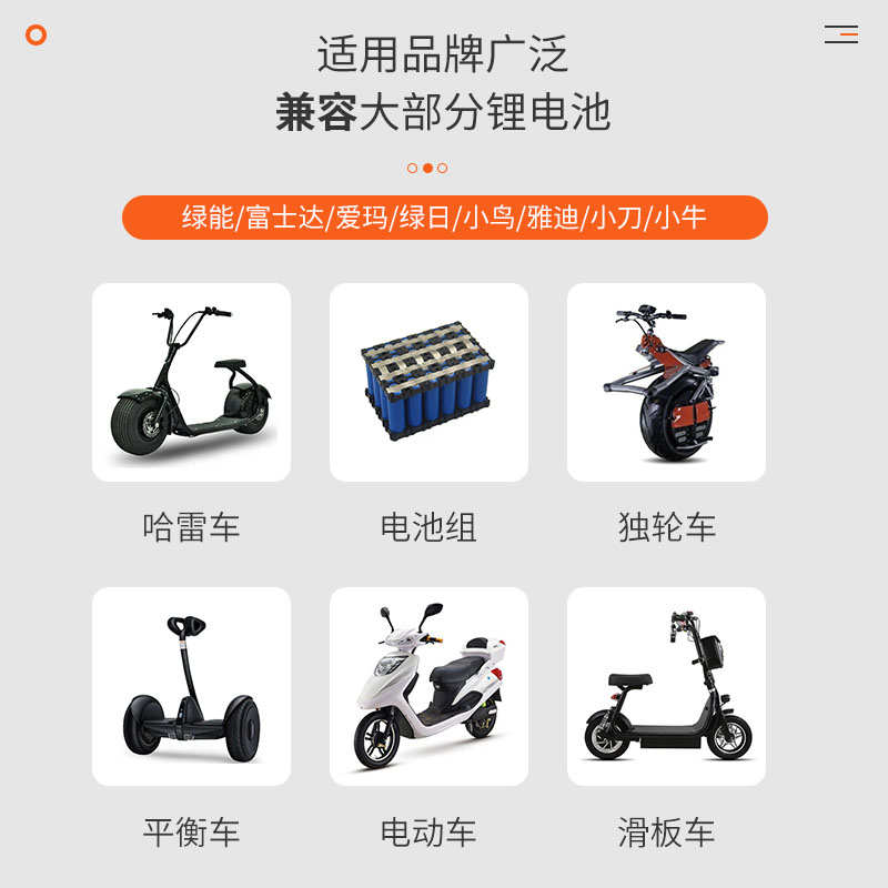 60伏20串磷酸铁锂电池电动车电瓶充电器73v2a3a5a8a10a锂电池快