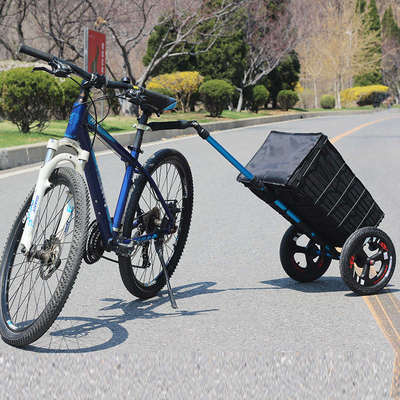 布兰塔经典款手拉车自行车拖车两用车充气大轮买菜车购物车铝合金