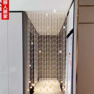 门帘珠帘水晶帘隔断帘串珠吊饰帘子客厅隔断帘屏风化解卧室门对门