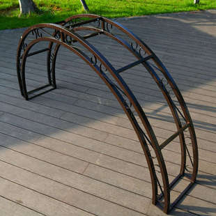 别墅铁艺花架拱门爬藤架庭院门垛月季三角梅支架半拱门头攀爬支架