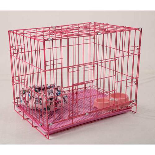 狗笼子小型犬泰迪狗笼室内带厕所中型犬宠物折叠笼猫笼兔笼包邮