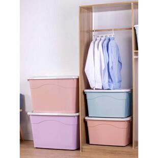 特大号装衣服储蓄箱收纳箱塑料整理箱子有盖超大容量收纳盒储物箱