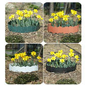 花园草坪围栏小栅栏围挡塑料菜园围边庭院花圃花坛装 饰绿化篱笆板