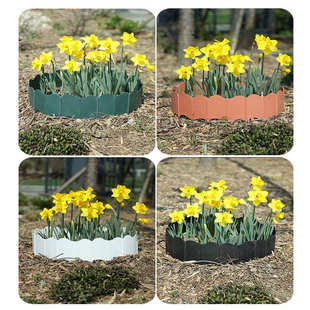 花园草坪围栏小栅栏围挡塑料菜园围边庭院花圃花坛装饰绿化篱笆板