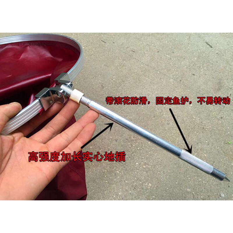 包邮黑坑鱼护手工编织尼龙线渔护超大超宽不锈钢鱼户垂钓鱼网兜