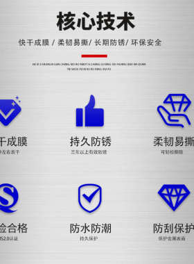 可剥离防锈膜模具专用防锈剂手撕快干型透明铁手Fe518自喷保护膜