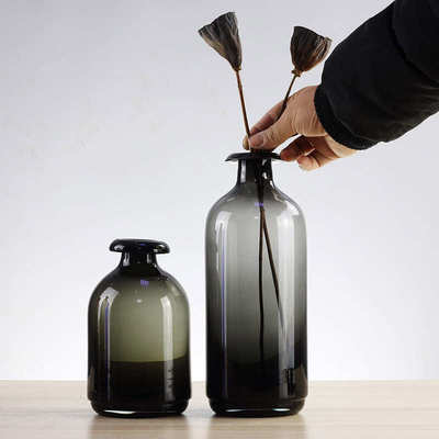 花瓶 小清新 现代简约单支彩色玻璃花瓶欧式花瓶酒店宾馆餐桌专用