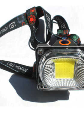 强光大功率头灯 多档3色头灯 红绿色警示头灯 充电自行车灯钓鱼