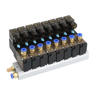 NC二位三通控制阀换向阀整套气缸组220V 24V 气动电磁阀3V210