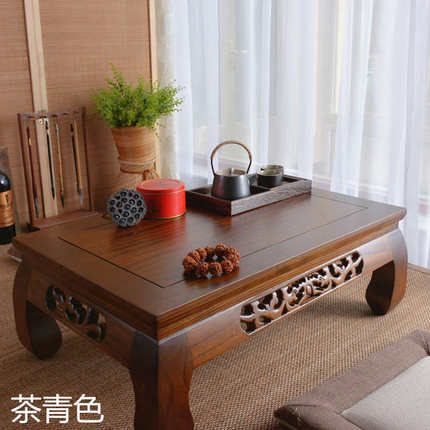中式榻榻米茶几地台阳台休闲飘窗桌方桌炕桌矮桌简约喝茶桌实木