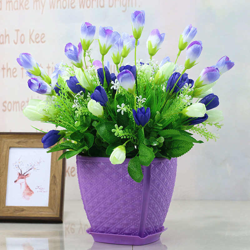 仿真花套装郁金香假花绢花干花束家居客厅餐桌电视柜装饰花艺摆件,鲜花速递/花卉仿真/绿植园艺,仿真花,淘宝优惠券,粉丝福利购,淘宝优惠卷