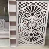 吊顶隔断装 饰屏风简约现代客厅玄关户外PVC环保中式 雕花镂空花格