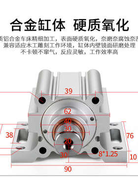 HDLH木工机械雕刻机自动上下料开料机飞机定位气缸QGY40-30-25-35