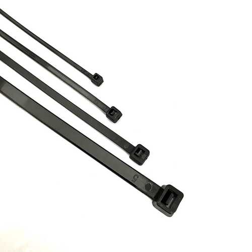 优质新料加粗加韧黑色塑料自锁式尼龙扎带强力卡扣4X200mm多型号