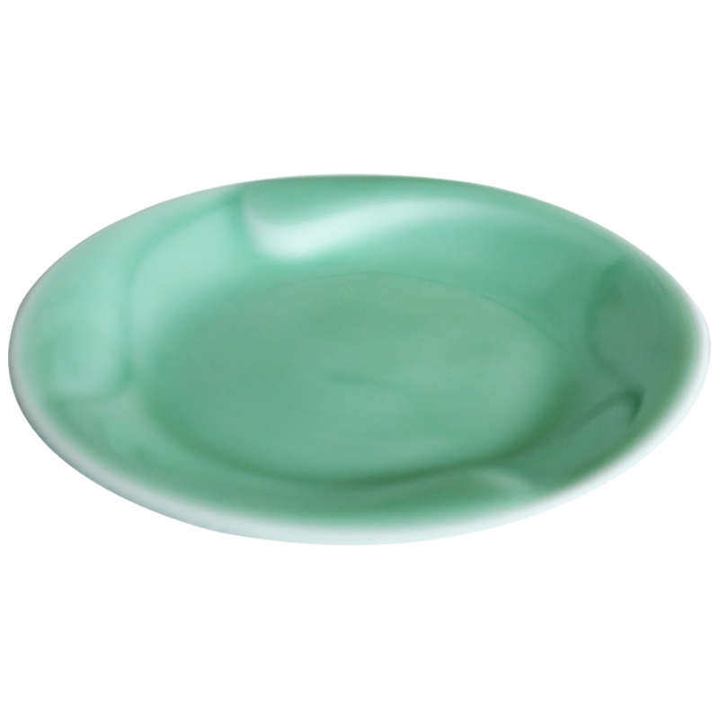 瓯江龙泉青瓷菜盘家用多尺寸汤菜碟拌面盘子创意金牛陶瓷菜碟平