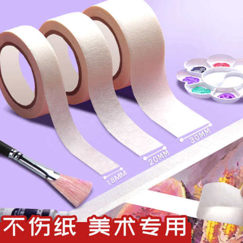 纸胶带易撕不留痕强粘胶带美术用品美纹纸办公双面胶半透明双面胶
