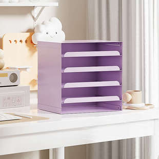 信盘文件收纳盒办公室桌面抽屉式整理柜a4资料文件多层分格置物架